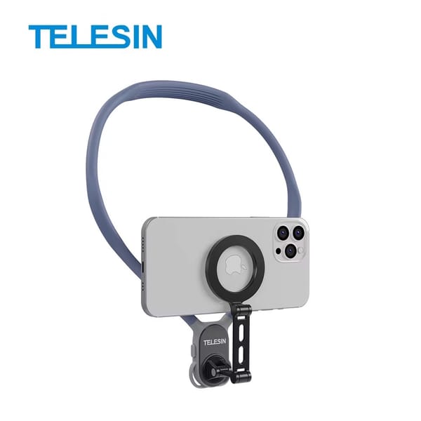 (Premium)TELESIN MAX Magnetic Neck Mount MNM-002 (Longer Neckband,Metal lock system,Extra straps,Anti lost rope)
